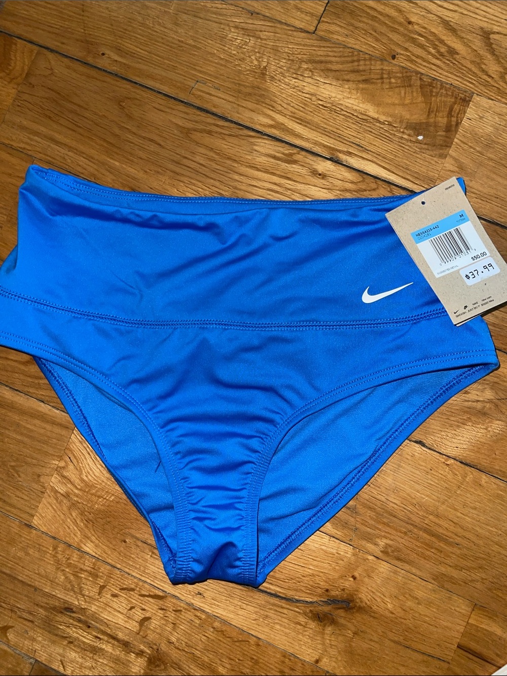 Nike Royal Blue High-Waist Bikini Bottoms